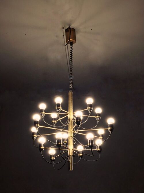 Lampadario in Ottone - Gino Sarfatti
